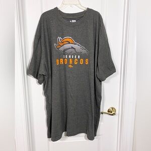 Denver Broncos NFL Team Apparel Graphic Tee Heather Gray Men’s 5XL